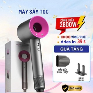 Máy sấy tóc công nghệ ion âm, 2 chiều nóng lạnh, công suất 2800W, chăm sóc tóc có 3 chế độ sấy tặng kèm đầu sấy tạo kiểu