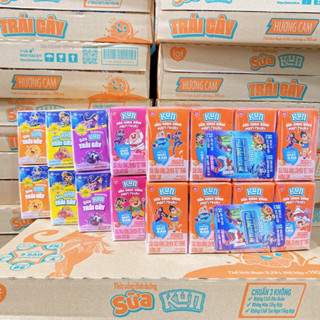  Thùng 48 Hộp Sữa Kun Trái Cây Các Loại 110ml Mẫu Mới Có Thẻ Quà Tặng 