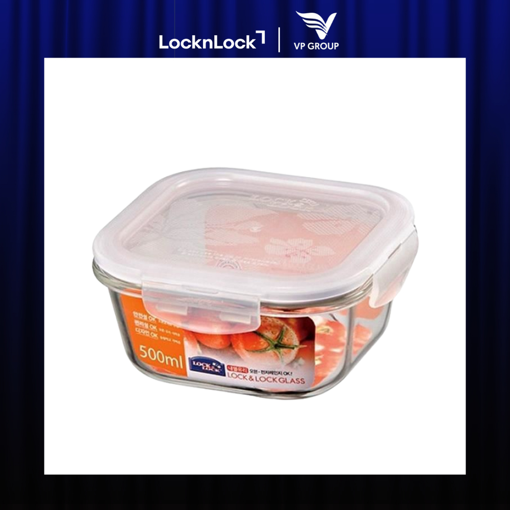 LLG214 - Hộp bảo quản thủy tinh hình vuông LocknLock 500ML