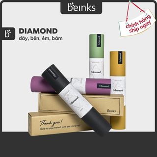  Thảm tập yoga Beinks DIAMOND - 6mm - Được làm từ cao su tổng hợp EPDM cao cấp Dày bền êm bám 