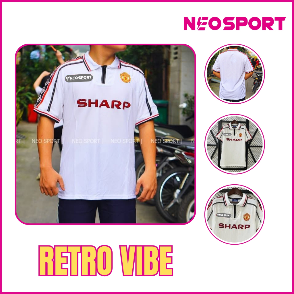 Áo Retro - Áó đấu MU Trắng 1998/99