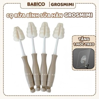   Tặng 1 Móc Treo  Cọ Rửa Bình Sữa Và Núm Ti Grosmimi 2in1 Cọ Mút Xốp Hàn Quốc Có Móc Treo Bền Sạch 