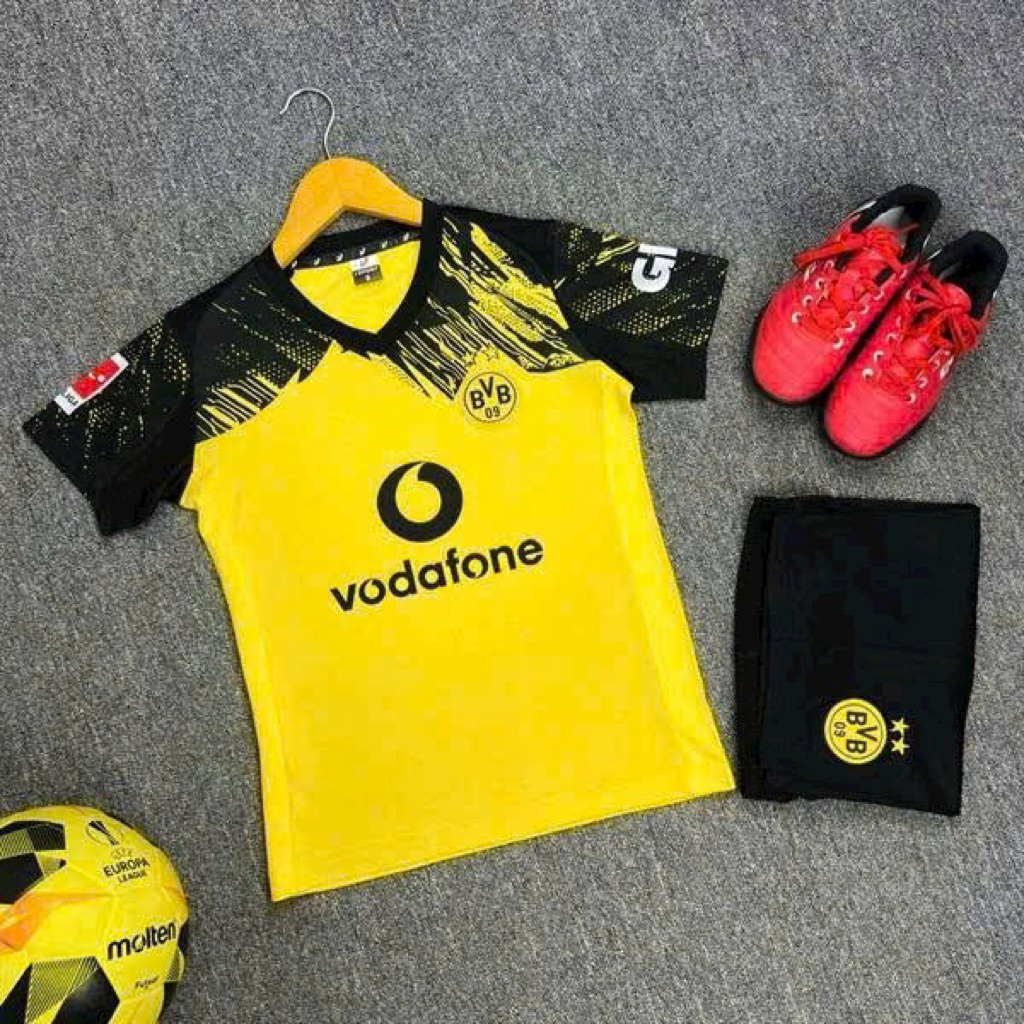 Bộ Quần Áo Đá Banh CLB Dortmund vàng 2025 Trẻ Em