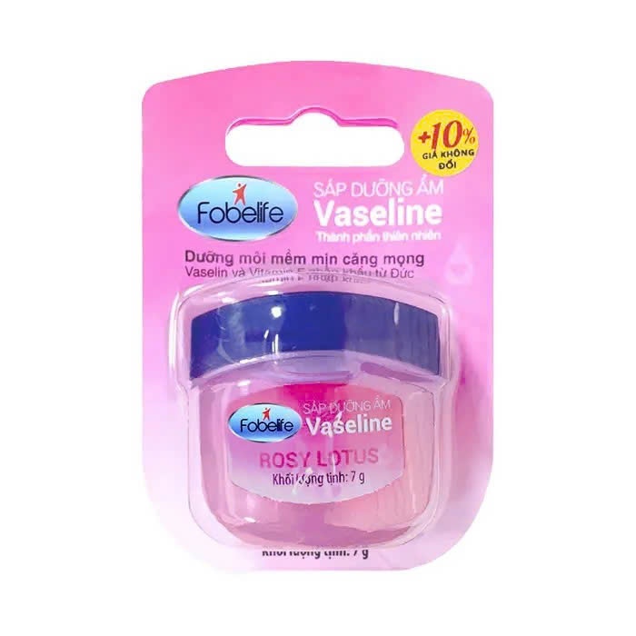 Sáp Dưỡng Ấm Vaseline Rosy Lotus Fobelife (Hũ/7gr)