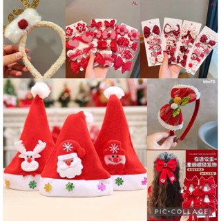  Lyvyshop - Phụ kiện kẹp tóc Noel Tết 2026 cho bé siêu dễ thương nón Noel cài Set kẹp tóc... 