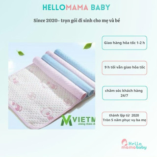  Tấm lót chống thấm 4 lớp VIETMAT mềm mại và thoáng khí  50 x 70 cm -Hellomama * 