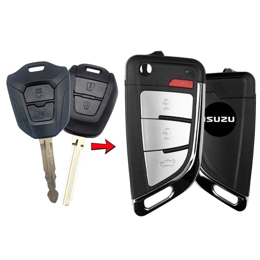 Chìa khoá độ gập Isuzu Dmax Mux 2012-2025 mẫu V16 mới nhất 2025 bảo hành 12 tháng