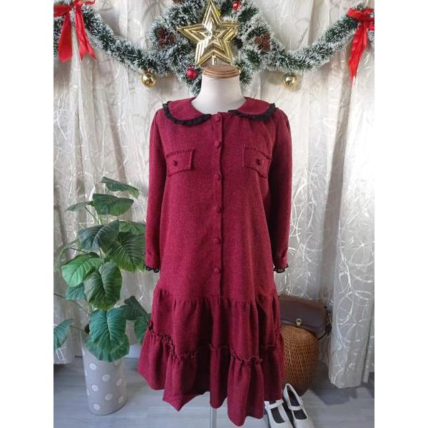 CALIE HOUSE thanh lý - Đầm suông đuôi cá cổ bèo bymo - SIZE M