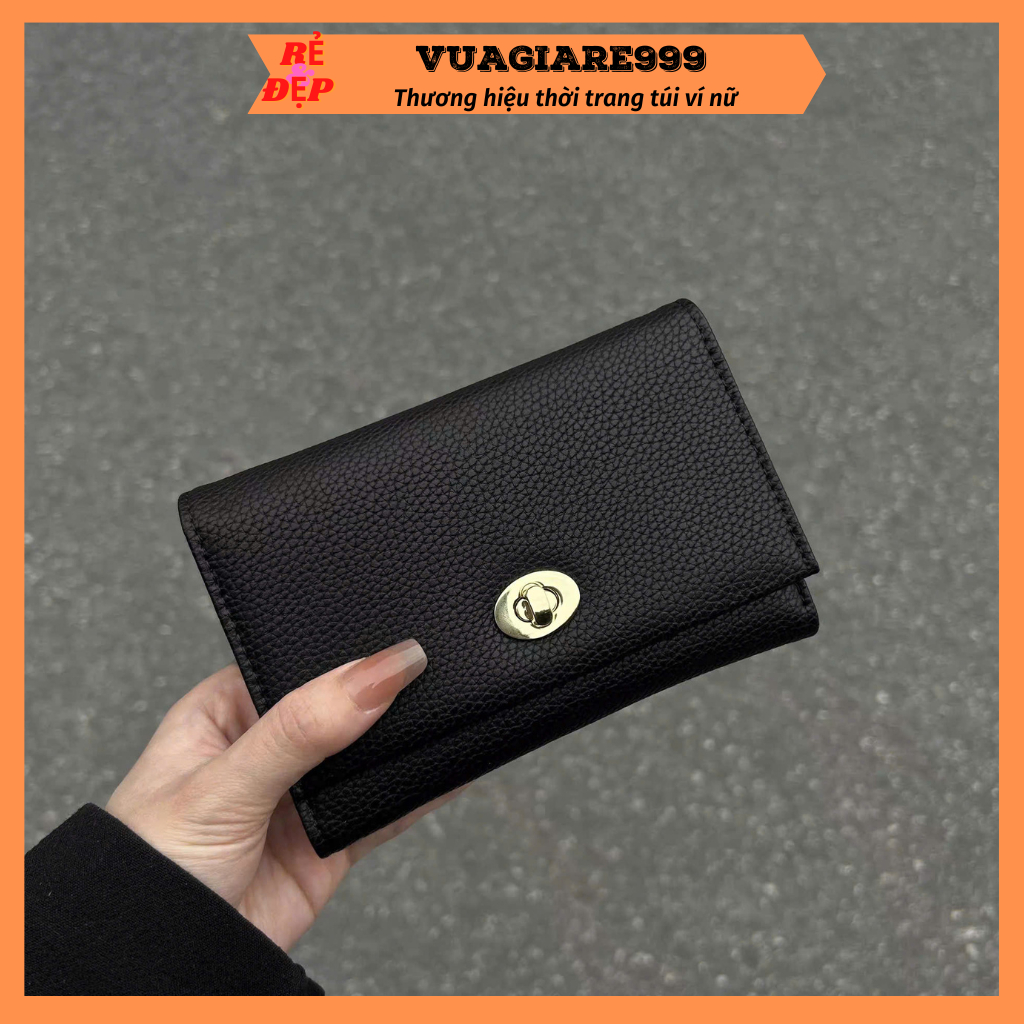 Ví da nữ thời trang cao cấp dáng gập cầm tay sang trọng nhiều ngăn đựng tiền thẻ tiện lợi VN36