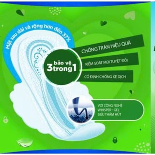 Băng vệ sinh Whisper Siêu mỏng Ngày (24cm) 18 miếng