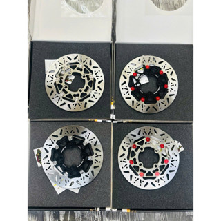  đĩa thắng Ghracing size 220mm - đĩa 220mm Ghracing 4 lỗ thông dụng - lòng đen xám vàng 