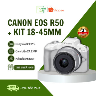 Máy ảnh Canon EOS R50 kit Canon RF-S 18-45mm f/4.5-6.3 IS STM (Black & White)