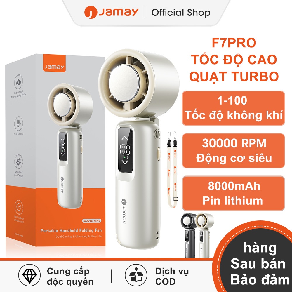 Jamay F7Pro Quạt sạc cầm tay cao cấp Liên kết sự kiện