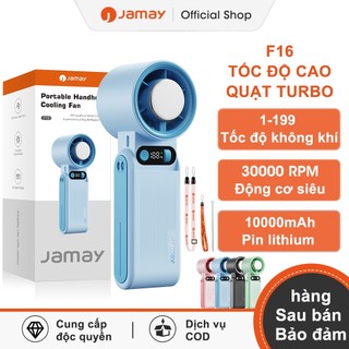  Jamay F16 Quạt cầm tay 30H 10000mAh - Điều chỉnh tốc độ gió 199 độ - Chức năng làm mát 