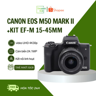 Máy Ảnh Canon EOS M50 Mark II Kit EF-M 15-45mm F/3.5-6.3 IS STM