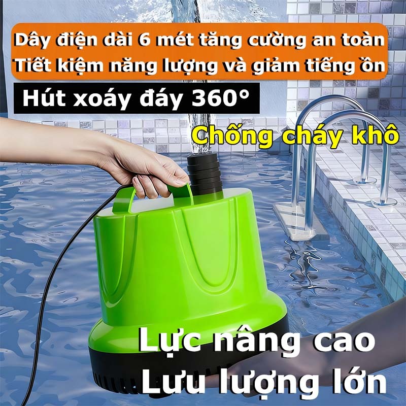 Máy bơm nước hồ cá - bơm chìm hút đáy bể cá từ 50W đến 100W chạy êm bền tiết kiệm điện
