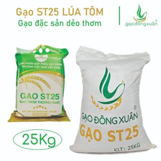 Gạo ST25 Lúa Tôm Hữu Cơ Đông Xuân Vụ Mới Dẻo Thơm Ngọt Cơm Đậm Vị  25Kg 