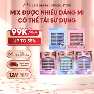  Lông mi giả MLEN DIARY tự nhiên mềm mại không thấm nước Lông mi chùm 