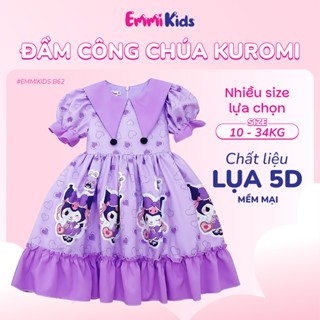 Váy lolita cho bé gái EMMIKIDS B62 đầm công chúa kuromi melody lụa 5d mềm mại may 2 lớp đủ size 8-34kg 