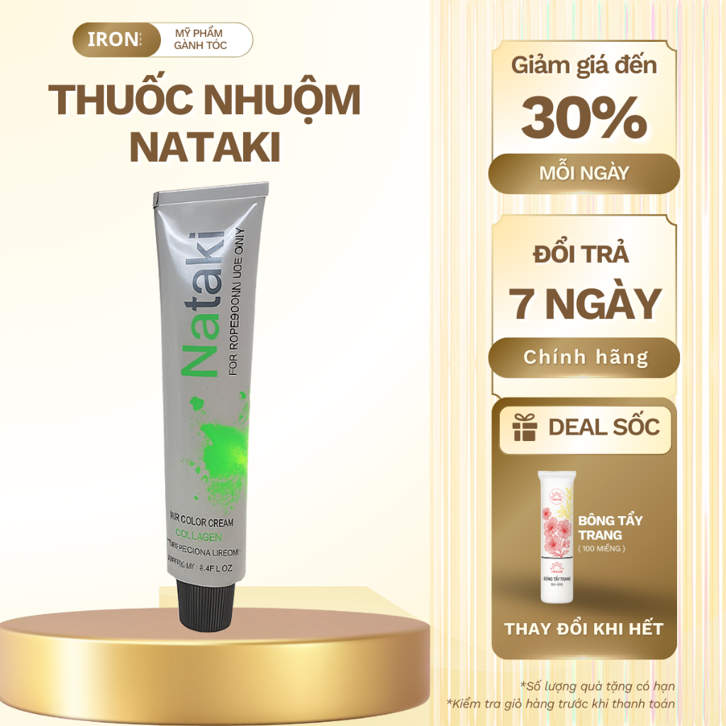 Thuốc nhuộm tóc NATAKI 100ml KHÔNG KÈM OXY Sỉ dành cho SALON