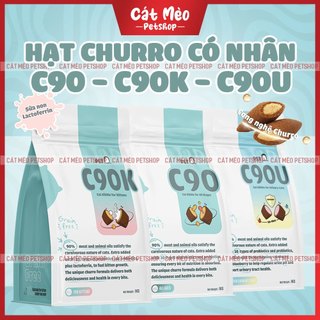 Hạt PetQ Churro C90 & C90K & C90U Cho Mèo 90% Thịt 40% Protein Vỏ Giòn Nhân Thơm Ngon Mọi Độ Tuổi 