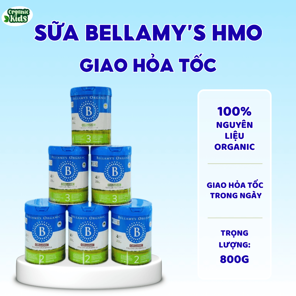 Sữa Bột Bellamy's Organic Classic 8HMO 800g Hỗ Trợ Tiêu Hóa Tăng Cường Miễn Dịch Toàn Diện Cho Bé