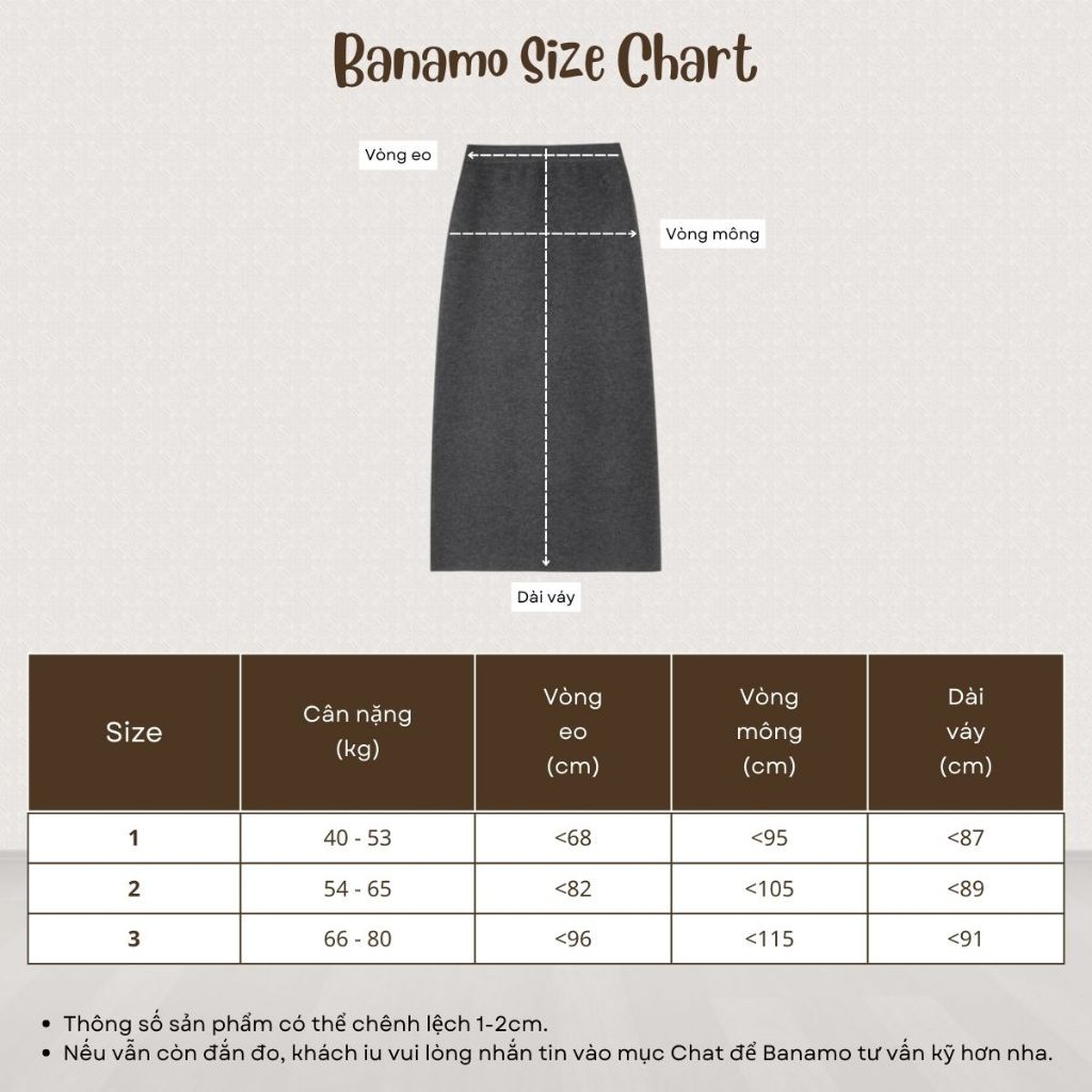 Chân váy nữ BIGSIZE Banamo Fashion chân váy nỉ len dáng dài cạp chun xẻ tà sau phong cách Hàn Quốc 510 | BigBuy360 - bigbuy360.vn
