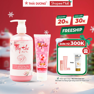  Bộ sản phẩm Sữa tắm Tây Thi 500ml  Hương Hoa Đào  và Sữa rửa mặt Tây Thi 90g -Sao Thái Dương 