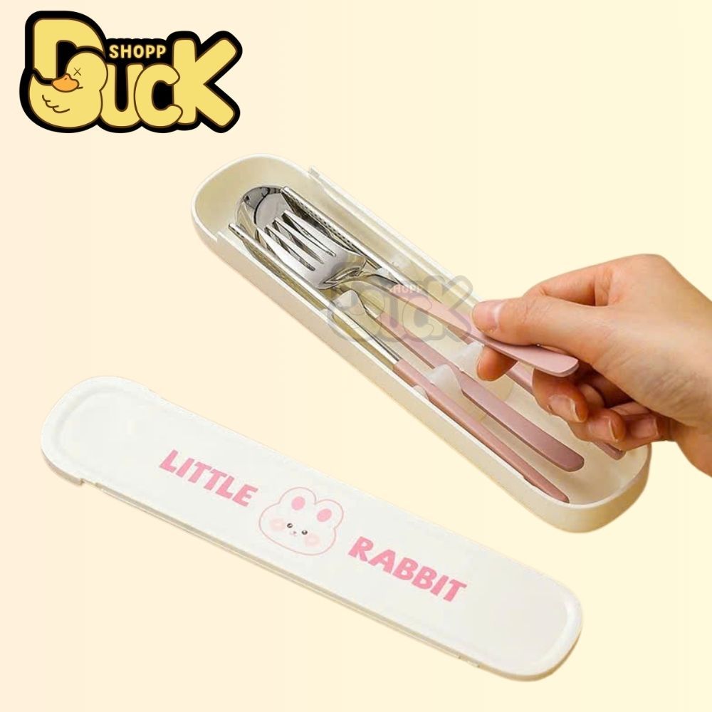 Bộ thìa đũa INOX 304 kèm hộp đựng Nhựa PP DEAR BEAR | BigBuy360 - bigbuy360.vn