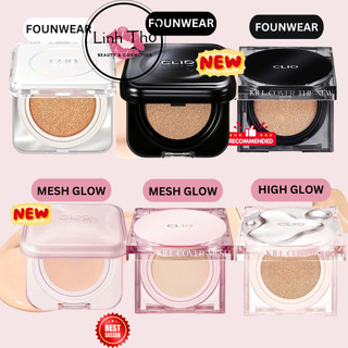   FULLSIZE- KÈM LÕI  Phấn nước Cushion Clio Kill Cover GLOW  FIXER  FOUNDWEAR   HIGH GLOW 
