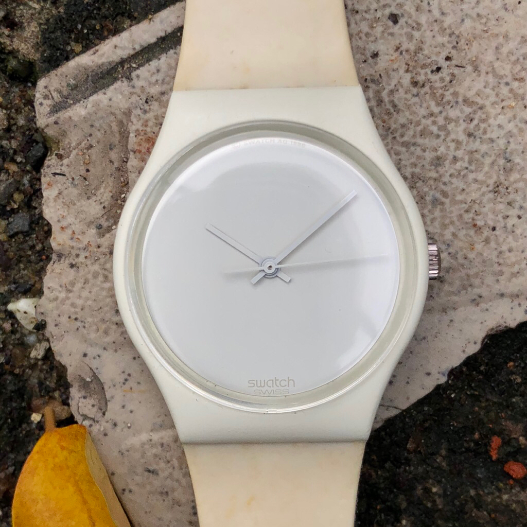 Đồng hồ Nam Nu Swatch Swiss thụy sỹ, trắng