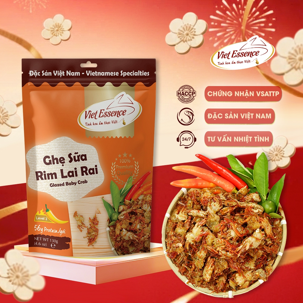 Ghẹ Sữa Rim Giòn, Vị Mằn Mặn Ăn Vặt Siêu Ngon Viet Essence 130gr | TAITHONG BAKERY