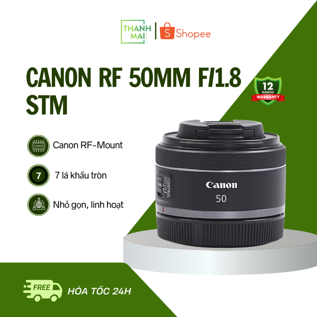 Ống kính Canon RF 50mm f/1.8 STM