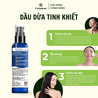 [NHÃN MỚI CFS] Dầu dừa tinh khiết mỹ phẩm Cofusions - Chai 90ml - Coconut Oil
