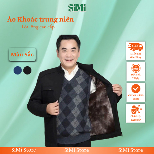 áo khoác phao nam trung niên ZENNY lót lông ấm cao cấp, phao dày giữ nhiệt tốt, chống gió hiệu quả c