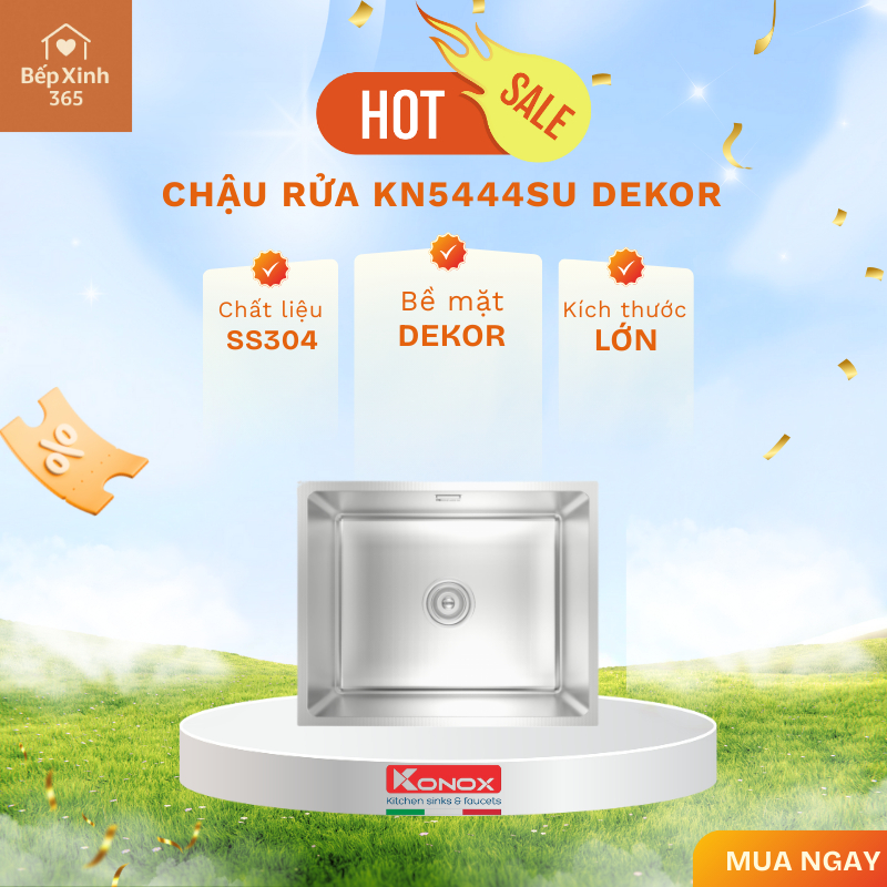 Chậu rửa bát Konox Workstation - Undermount Sink KN5444SU Dekor Dễ Dàng Sử Dụng