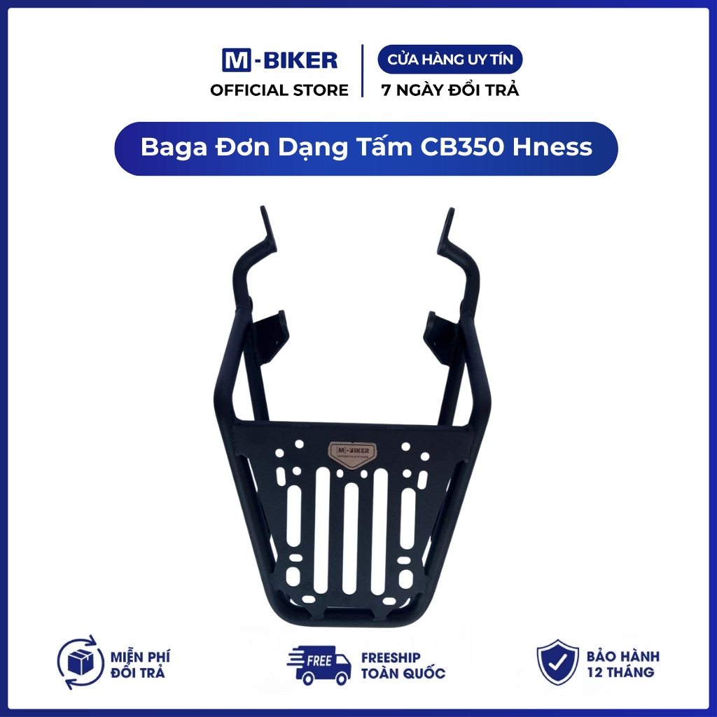 Baga CB350 Hness Dạng Tấm M-Biker, Cảng CB350 Hness Gắn Sau Xe tiện lợi, lắp đặt tại nhà
