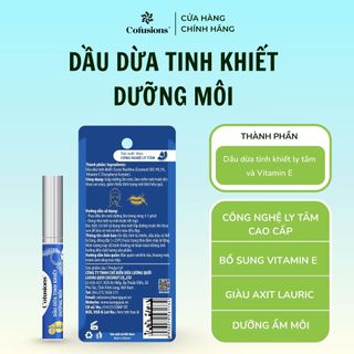[NHÃN MỚI COFUSIONS] Dầu dừa Tinh Khiết dưỡng môi Cofusions - Chai 2ml - Coconut Oil For Lips