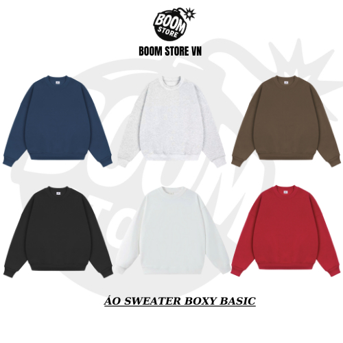 [MỞ BÁN] ÁO SWEATER CỔ TRÒN NỈ BÔNG HÀN COTTON DÀY DẰN FORM UNISEX NAM NỮ - BY BOOM STORE VN | BigBuy360 - bigbuy360.vn