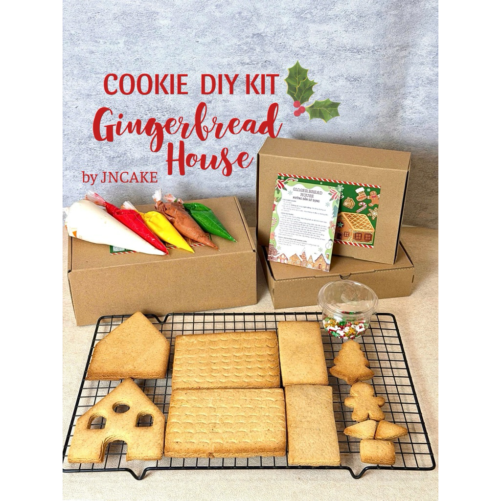 DIY GINGERBREAD HOUSE - Set Tự Trang Trí Nhà Bánh Gừng
