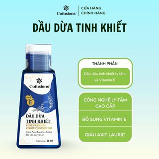 [NHÃN MỚI CFS] Dầu dừa tinh khiết mỹ phẩm Cofusions - Chai 50ml - Coconut Oil