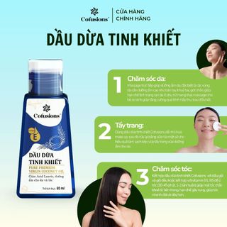 [NHÃN MỚI CFS] Dầu dừa tinh khiết mỹ phẩm Cofusions - Chai 50ml - Coconut Oil