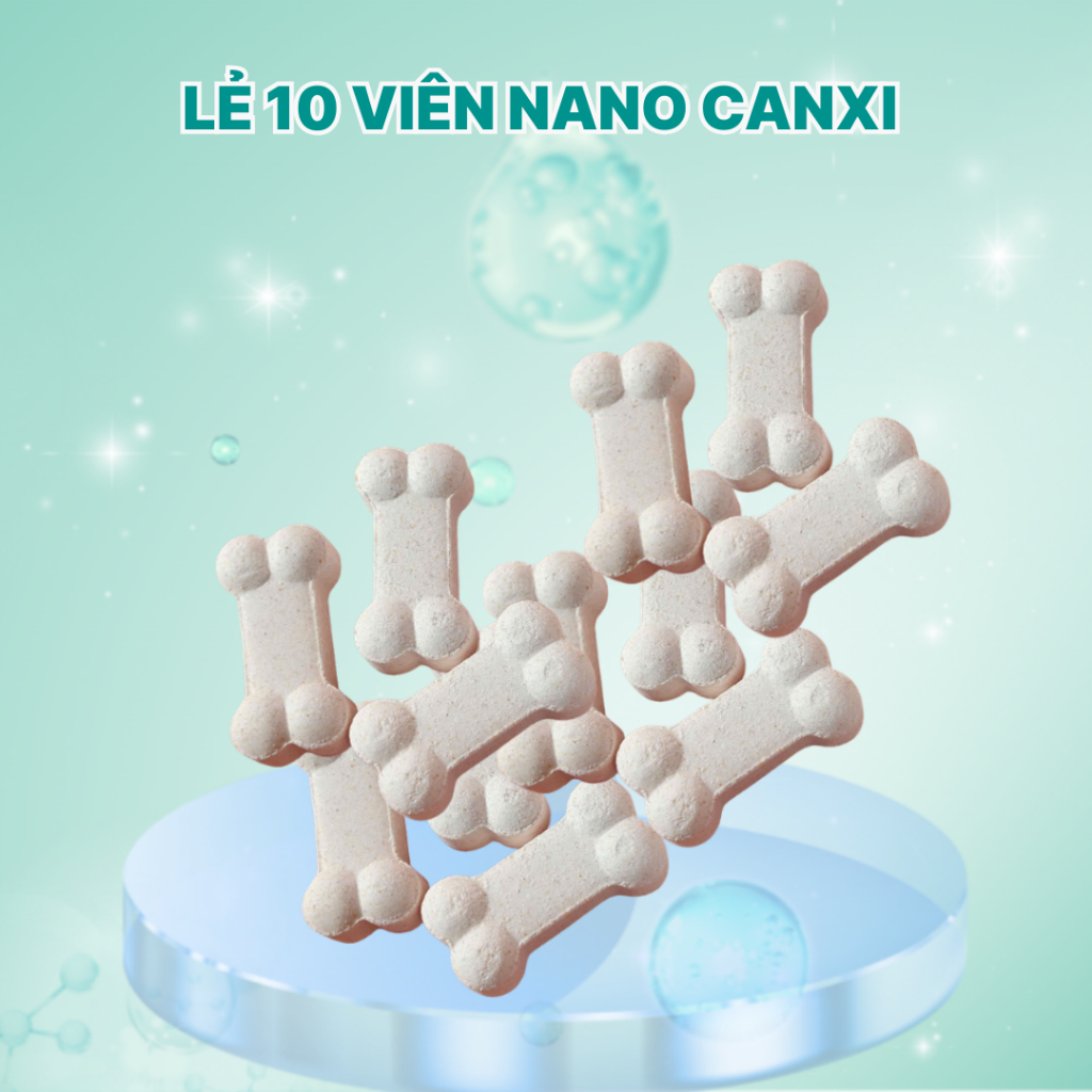 COMBO 10 VIÊN CANXI NANO Hỗ Trợ Xương Khớp, Dựng Tai & Ngăn Tụt Canxi MasterCare