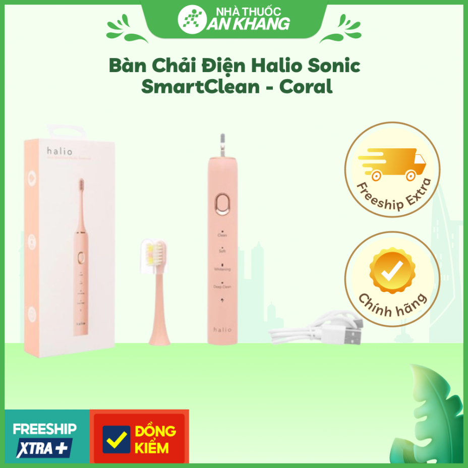 Bàn chải điện Halio Sonic SmartClean - Coral