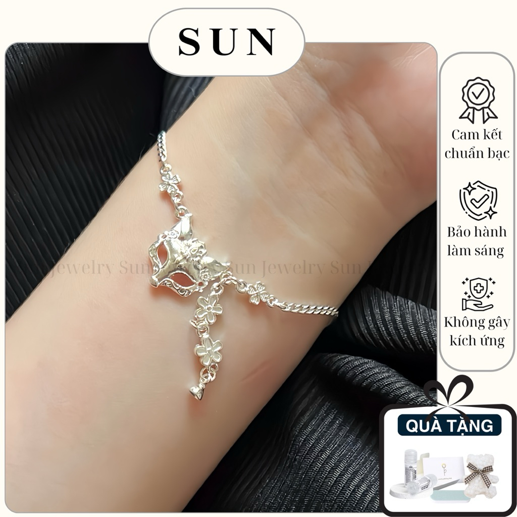 Lắc Tay Bạc S990 Hoa Tuyết Hồ - SUN