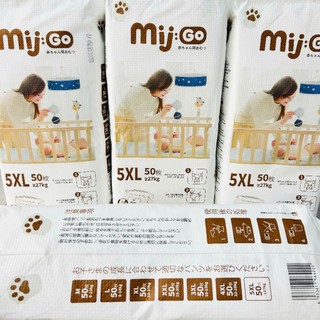 Bỉm Tã Quần Mijuku Mijgo Đủ Size, Bịch 50 Miếng, Thấm Hút Khô Thoáng