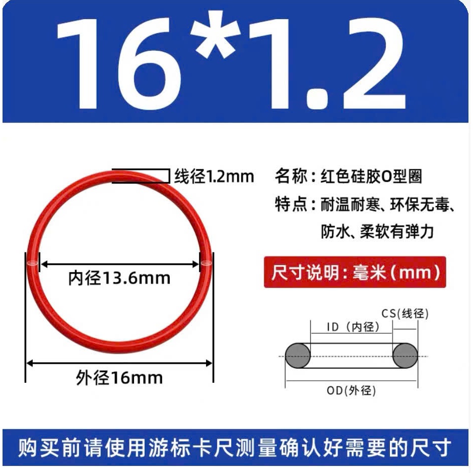 Gioăng cao su VMQ màu đỏ - ORING silicon chịu nhiệt - Sin đỏ