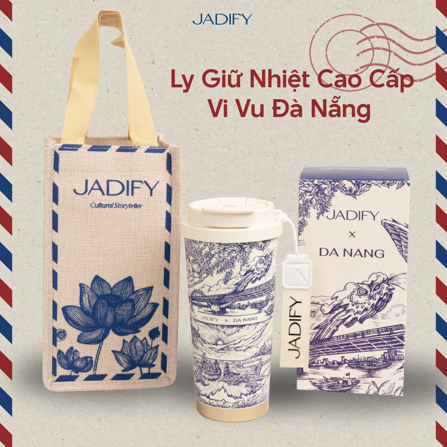 Ly Giữ Nhiệt Cao Cấp - Vi Vu Đà Nẵng - Arty Cup Exploring Da Nang - 520ml - Jadify