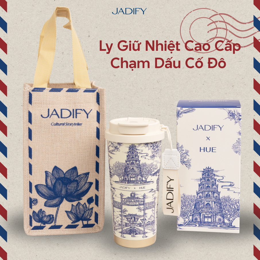 Ly Giữ Nhiệt Cao Cấp - Chạm Dấu Cố Đô - Arty Cup The Hue Imprint - 520ml - Jadify