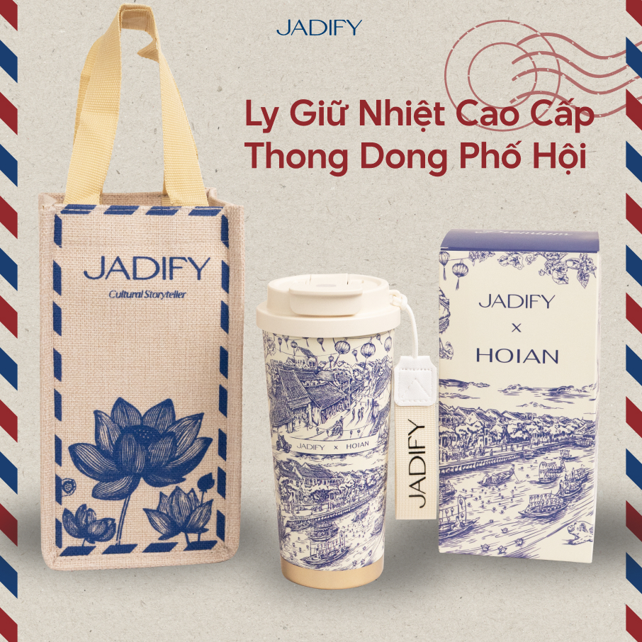 Ly Giữ Nhiệt Cao Cấp - Thong Dong Phố Hội - Arty Cup Strolling Hoi An - 520ml - Jadify